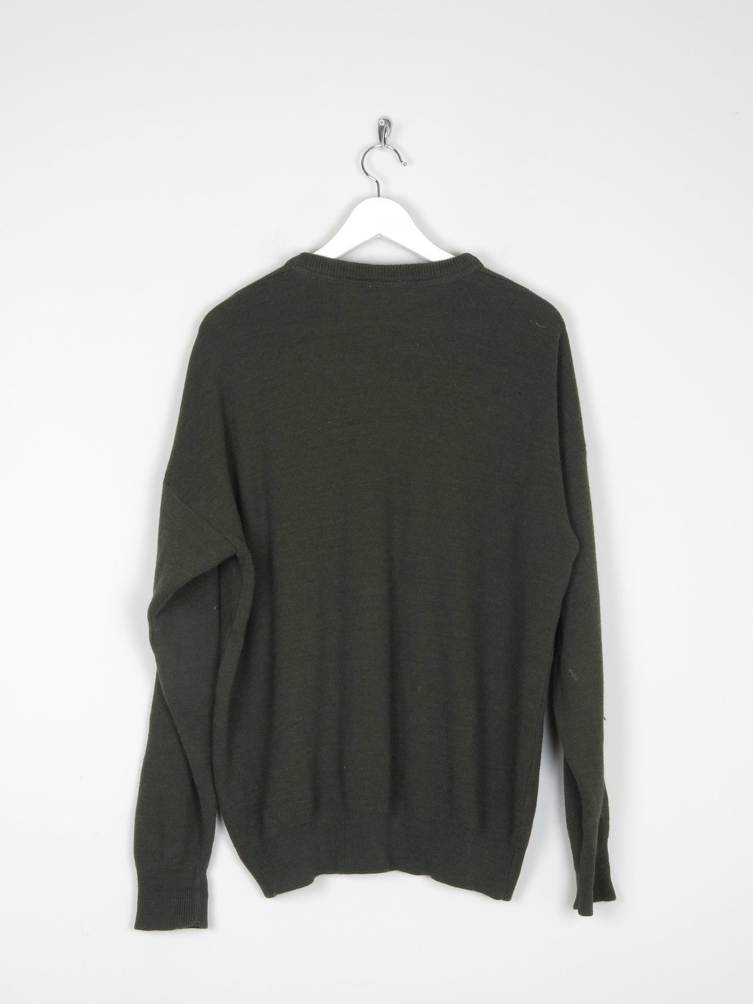 Mens Green Wool Lacoste Jumper M/L Size:5 - The Harlequin