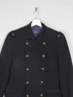Mens Navy Military Double Breasted Jacket 38/40 S/M - The Harlequin