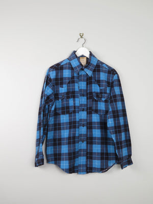 Mens Blue Flannel Shirt S - The Harlequin