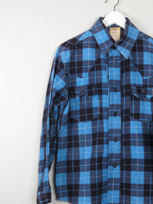 Mens Blue Flannel Shirt S - The Harlequin