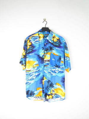 Mens Vintage Hawaiian Shirt L - The Harlequin