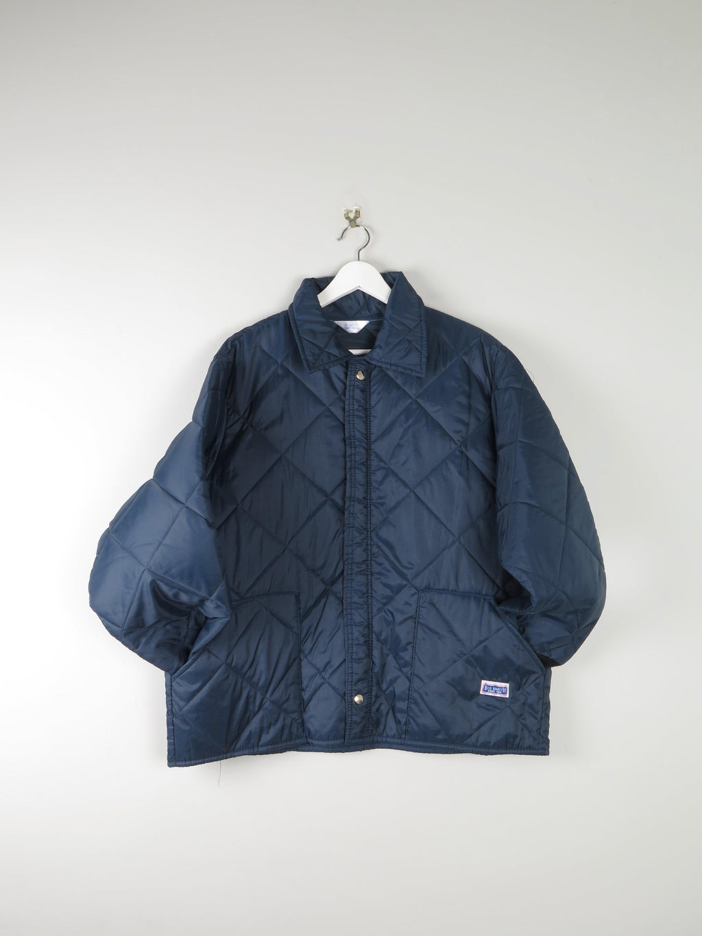 Mens Navy Quilted Big Smith Jacket L - The Harlequin