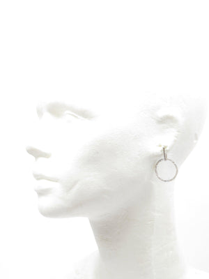 Metal Hoop & Diamante Earrings Gold/Silver - The Harlequin