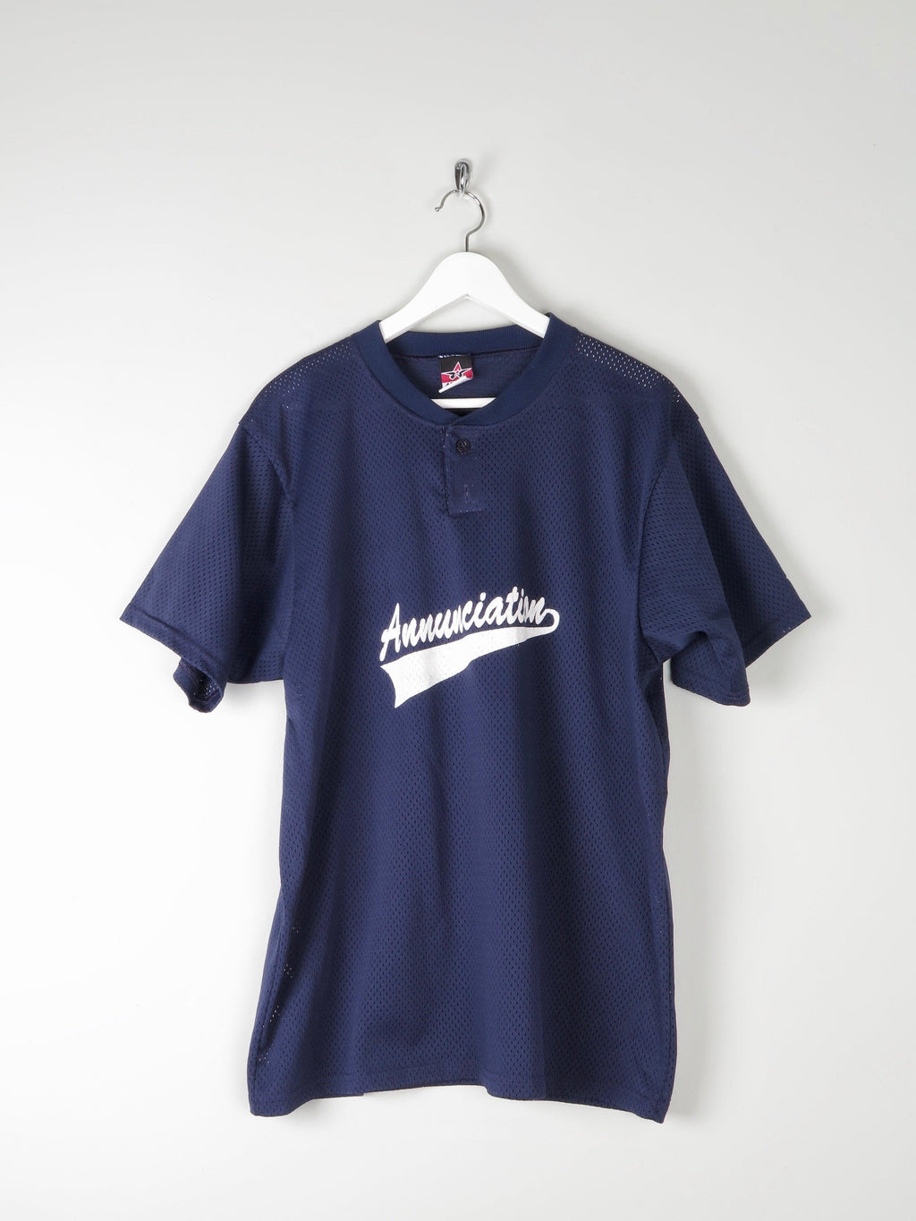 Navy Mens Baseball Top L - The Harlequin