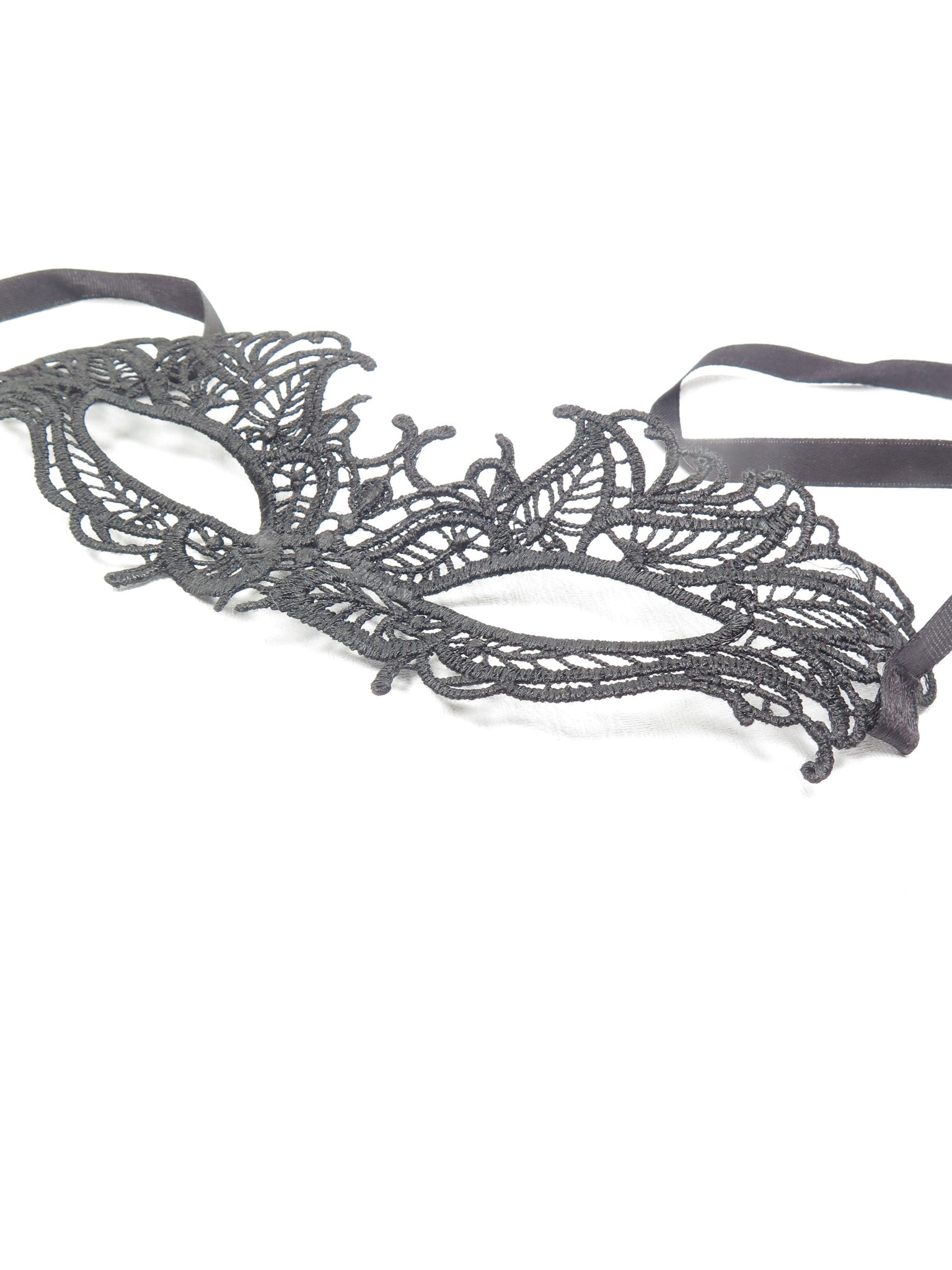 New Black Lace Mask - The Harlequin