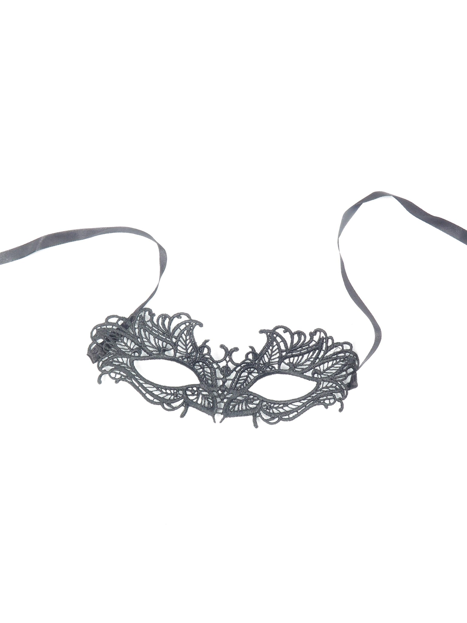 New Black Lace Mask - The Harlequin