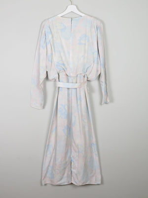 Pastel Colours Printed Vintage Midi Dress With Belt S - The Harlequin