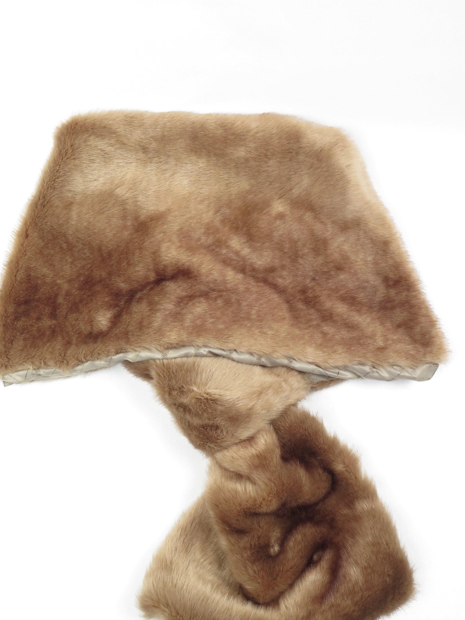 Paul Costello Light Brown Faux Fur Stole - The Harlequin