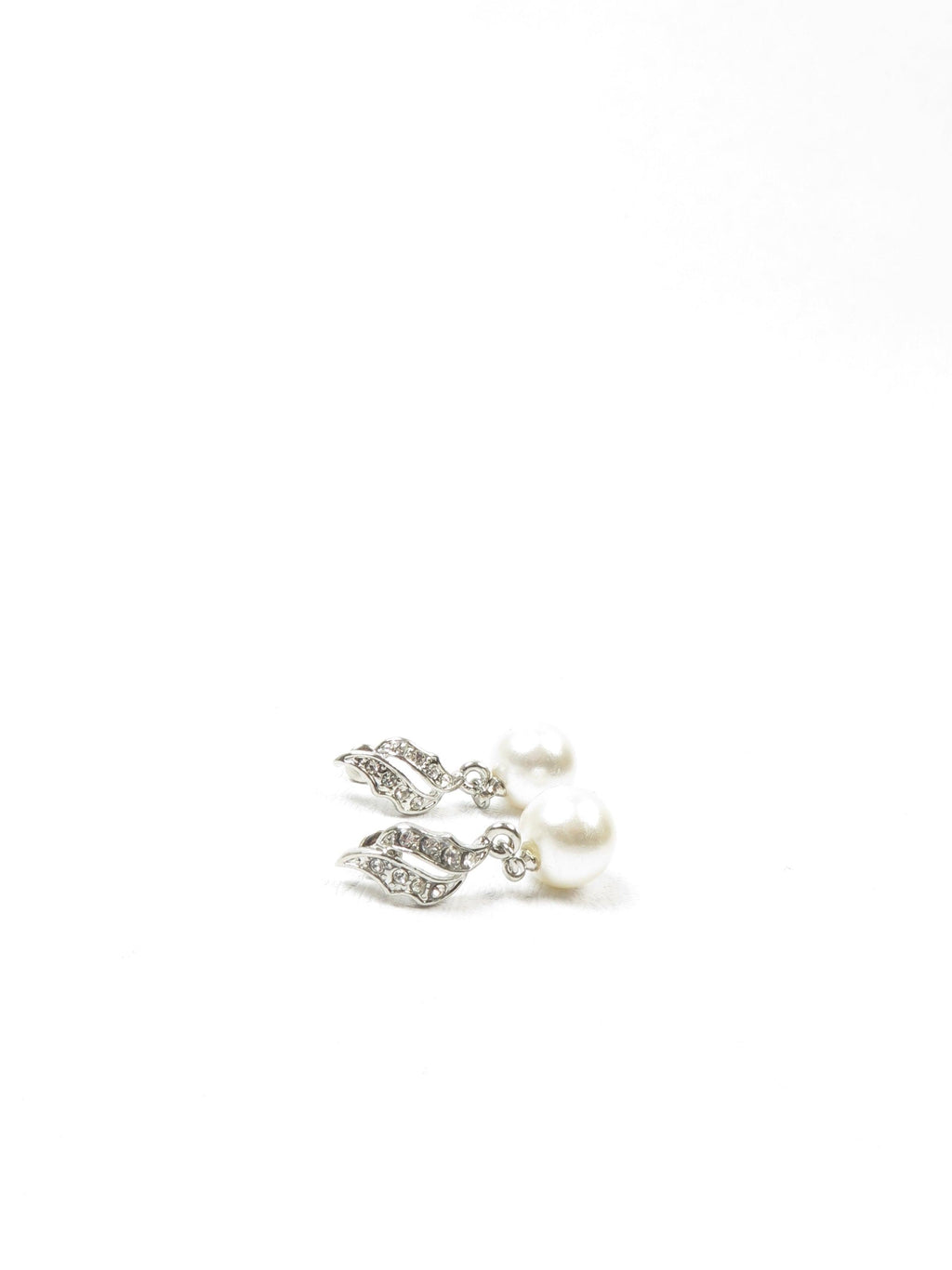 Pearl & Diamante Drop Earrings - The Harlequin
