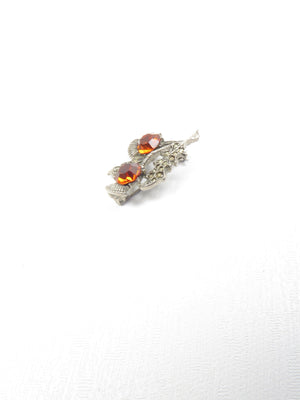 Pewter & Amber Scottish Miracle Thistle Brooch - The Harlequin