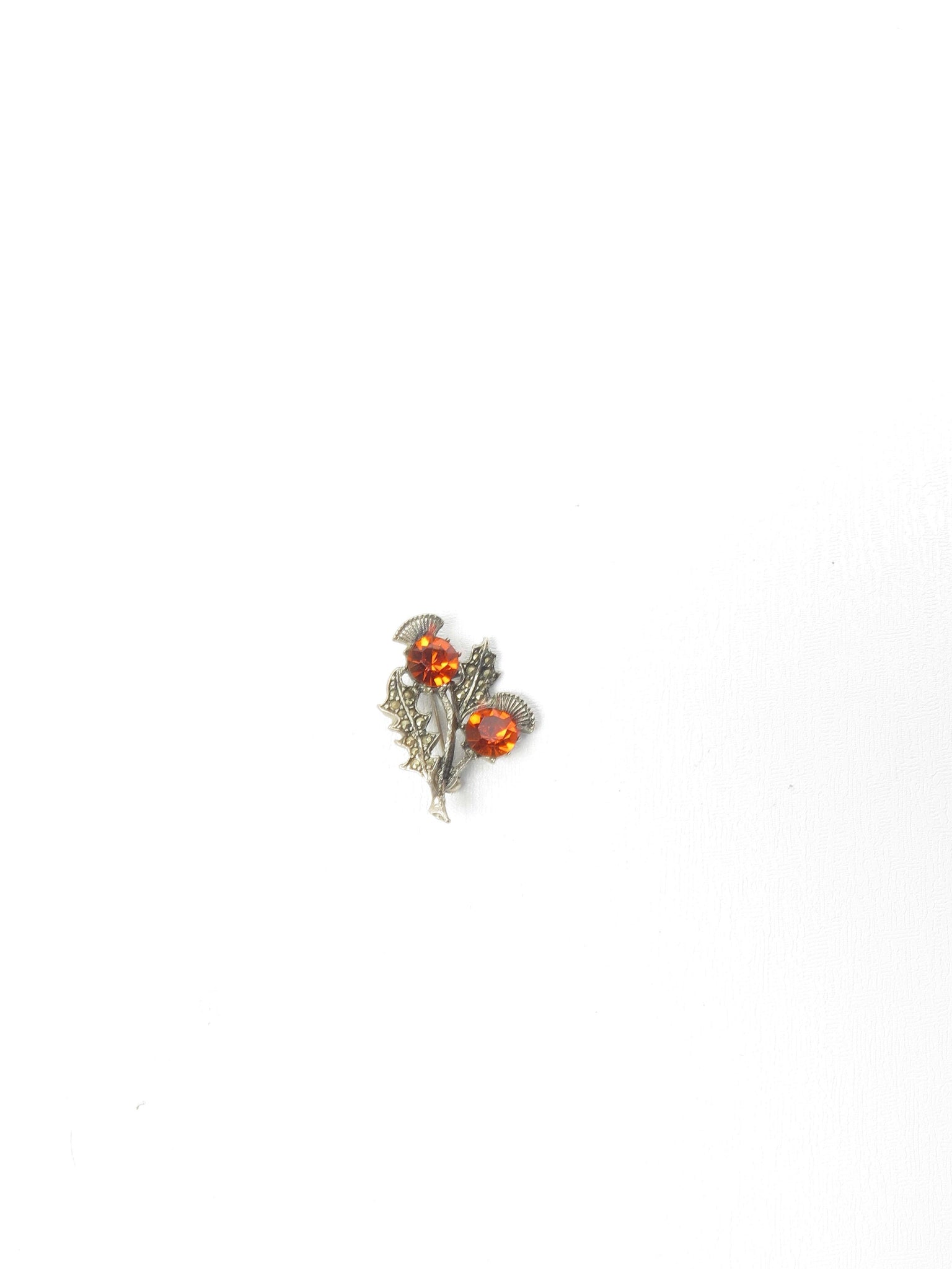 Pewter & Amber Scottish Miracle Thistle Brooch - The Harlequin
