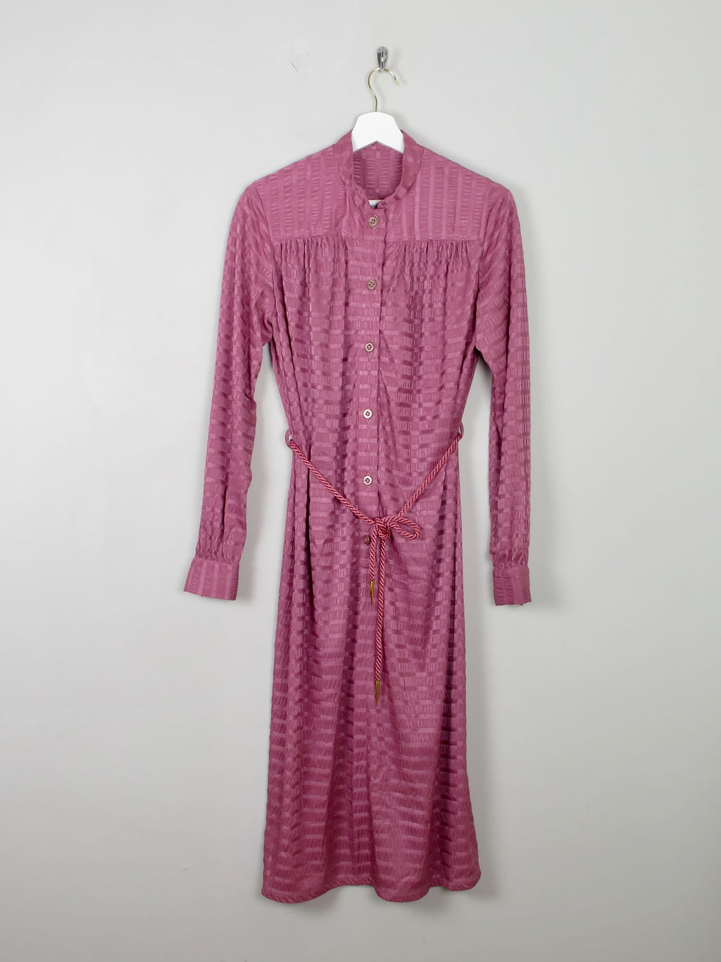 Pink 1970s Vintage Dress Shirt Style M - The Harlequin