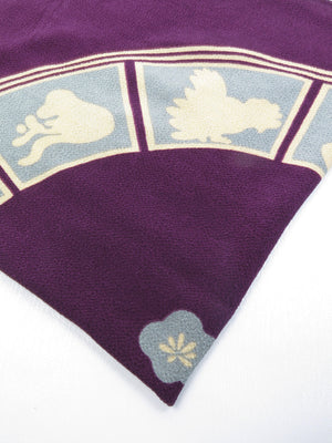 Plum Silk Crepe Chinese New Year Scarf - The Harlequin