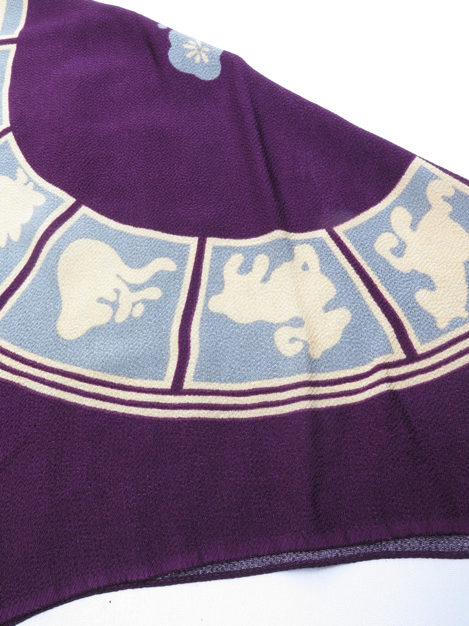 Plum Silk Crepe Chinese New Year Scarf - The Harlequin