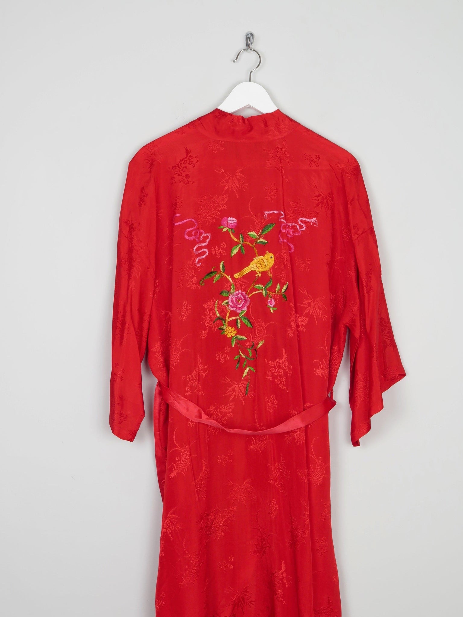 Red Vintage Long Kimono S/M - The Harlequin