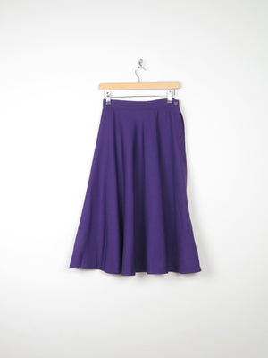 Rich Plum/Purple Full High Waisted Knee Length Skirt 26" 6 XS  Approx - The Harlequin