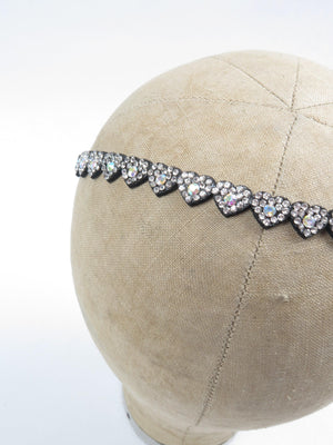 Sequin & Diamanté 1920s Style Floral Motif Hairband Headpiece New - The Harlequin