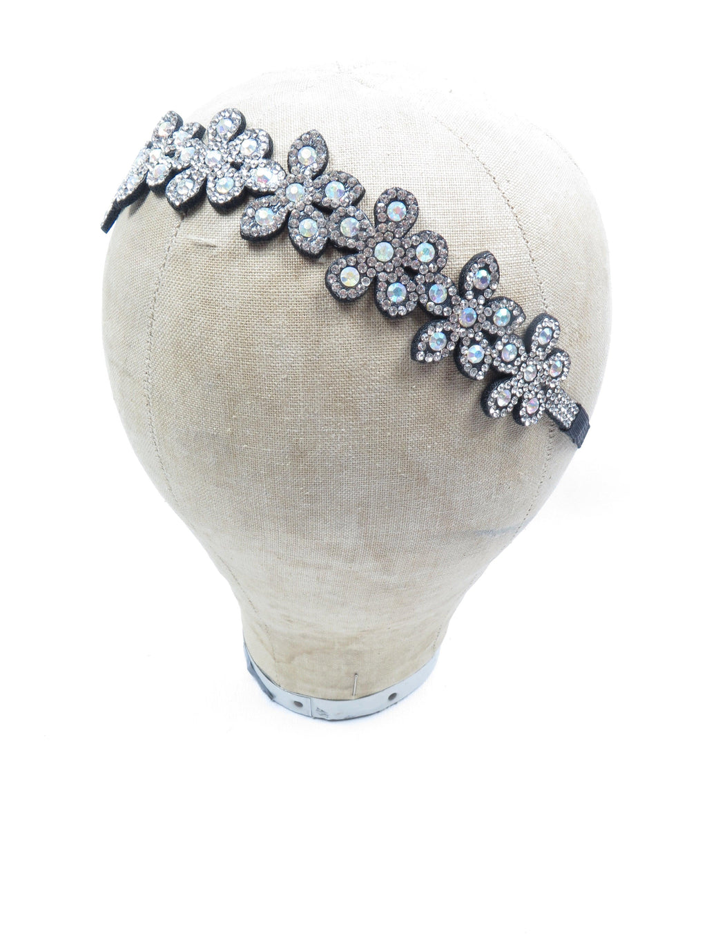 Sequin & Diamanté Floral 1920s Style Motif Hairband Head piece New - The Harlequin