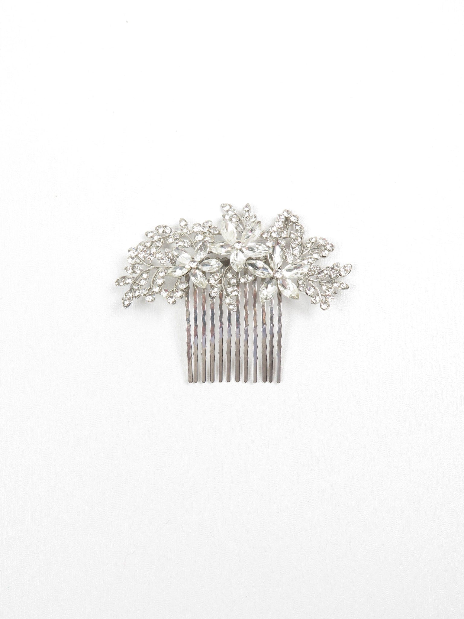 Silver Diamanté  Vintage Style  Hair Comb - The Harlequin