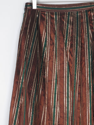 Sparkly Midi Taffeta Layered Vintage Skirt 26" XS - The Harlequin