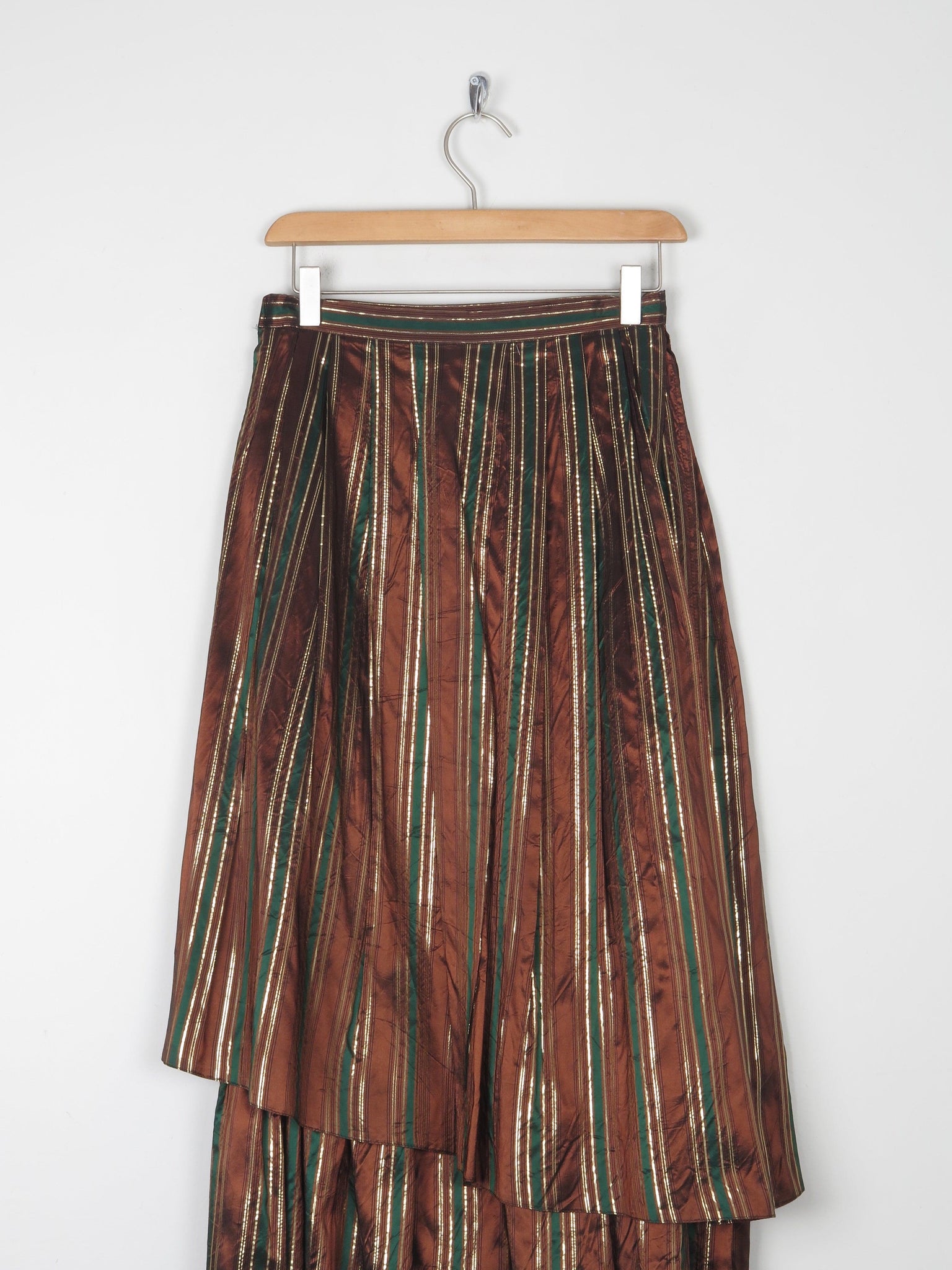 Sparkly Midi Taffeta Layered Vintage Skirt 26" XS - The Harlequin