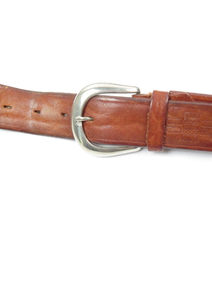 Tan Vintage Italian Leather Belt M - The Harlequin