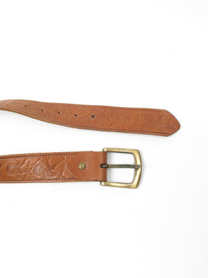 Tan Vintage Leather Belt S - The Harlequin