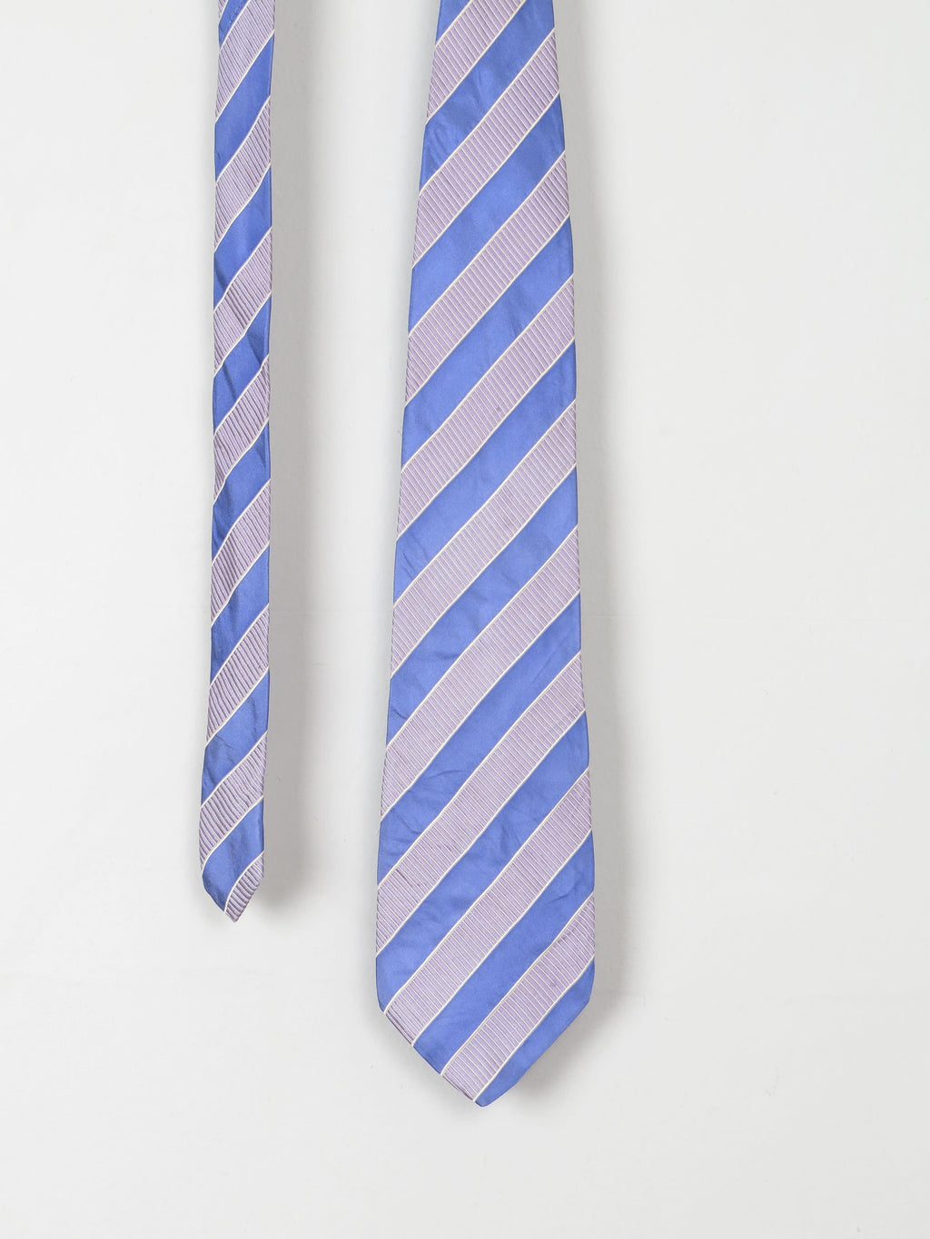 Valentino Cravat Tie Blue & Lilac Silk - The Harlequin