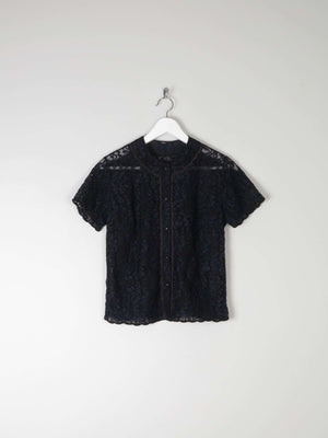 Black Lace 1950s Blouse S - The Harlequin