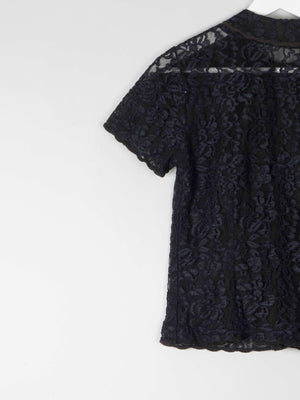 Black Lace 1950s Blouse S - The Harlequin