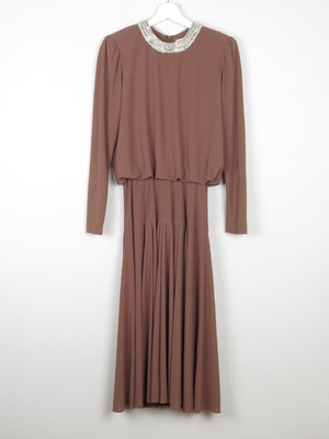 Vintage Brown Designer Dress Nieman Marcus S - The Harlequin