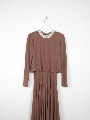 Vintage Brown Designer Dress Nieman Marcus S - The Harlequin