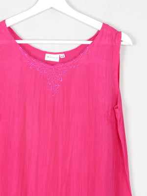 Cerise Pink Silk Vintage Camisole Blouse S/M - The Harlequin