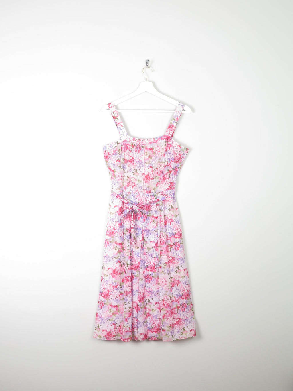 Floral Printed Pink Summer Vintage  Dress 10 - The Harlequin