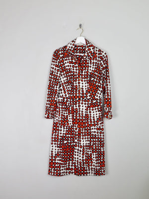 Vintage French Printed Shirt 1970s  Dress 10/12 - The Harlequin