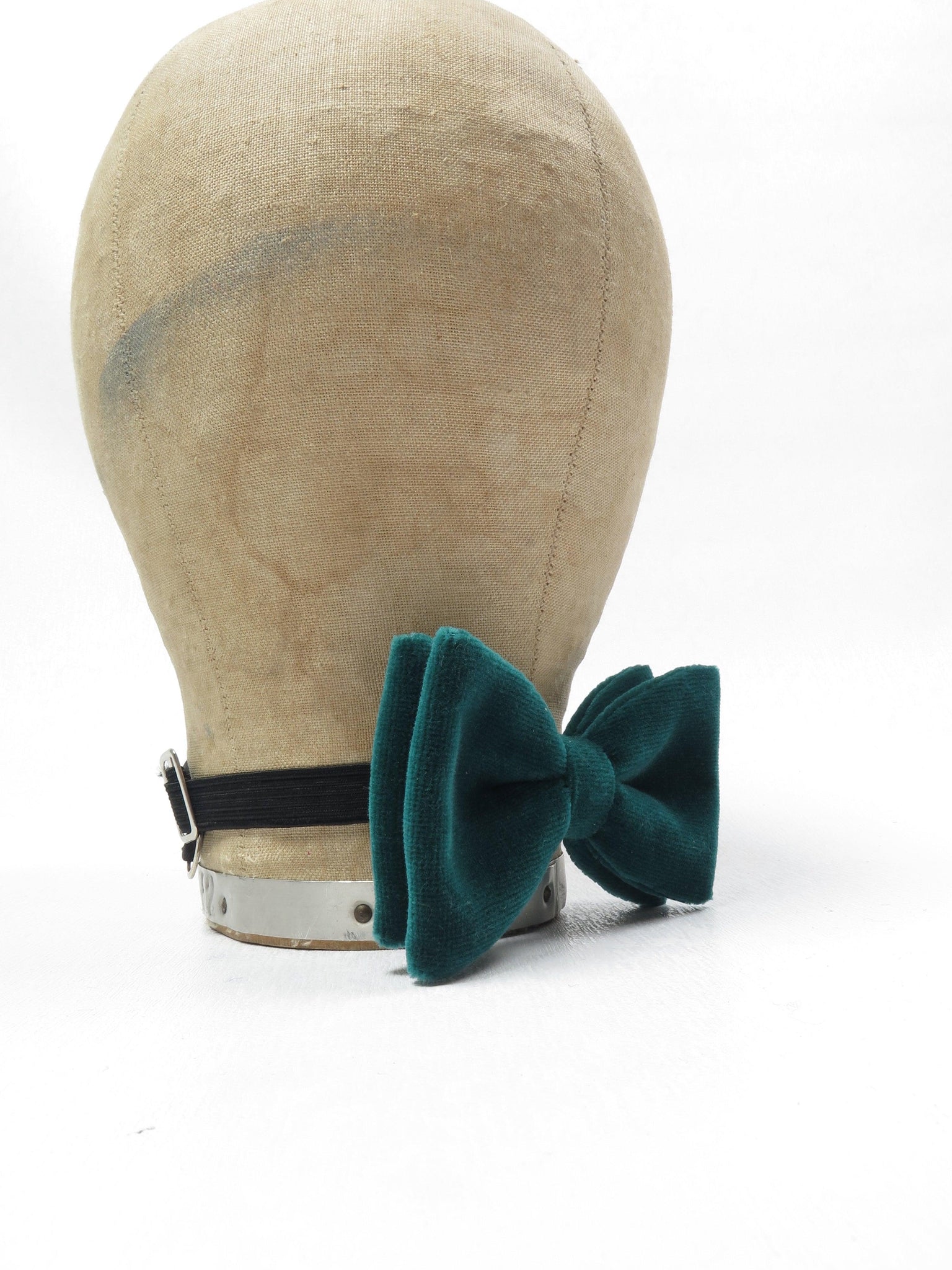 Vintage Green Dickie Velvet Bow Tie - The Harlequin