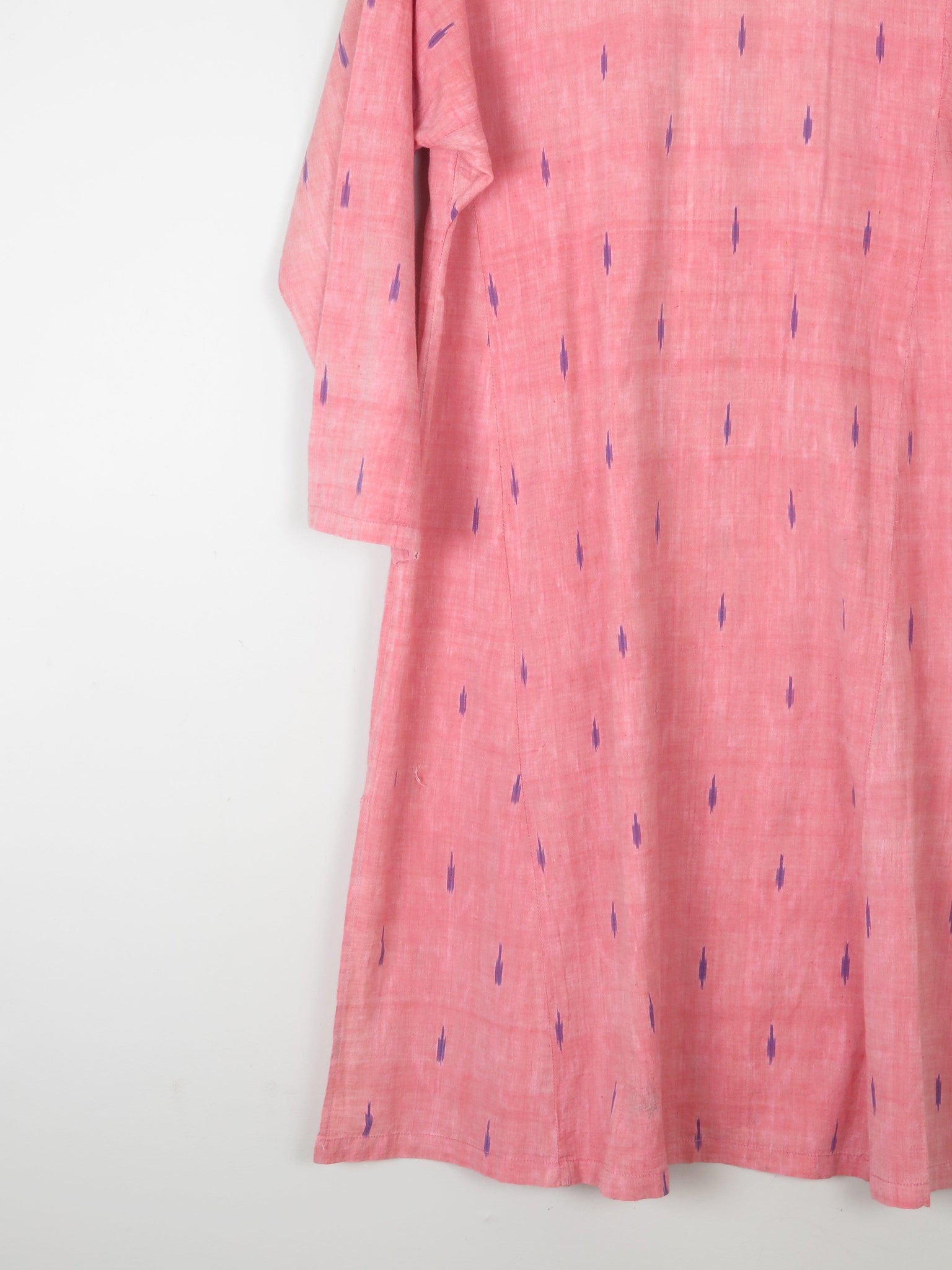 Vintage Indian Pink Kaftan/Tunic/Dress L - The Harlequin