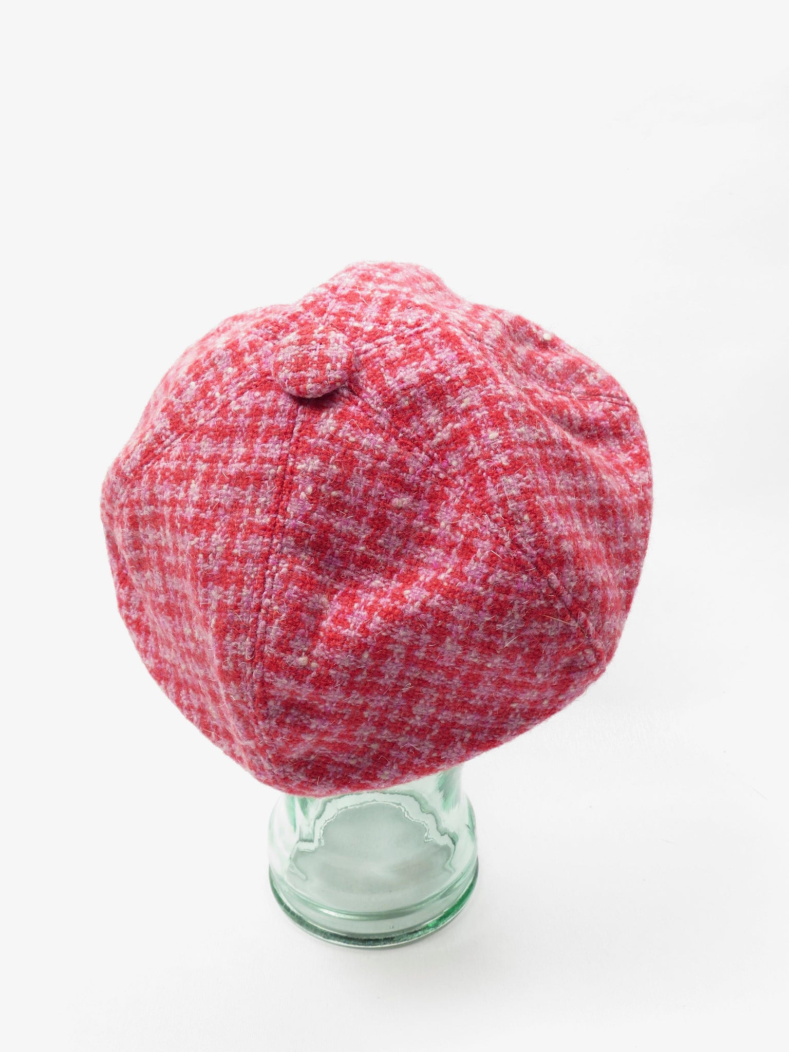 Vintage Pink Tweed Beret Style Hat S - The Harlequin