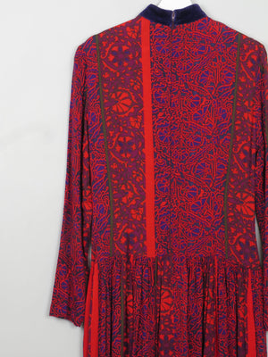 Vintage Red Printed Anastasia Dress 12 - The Harlequin