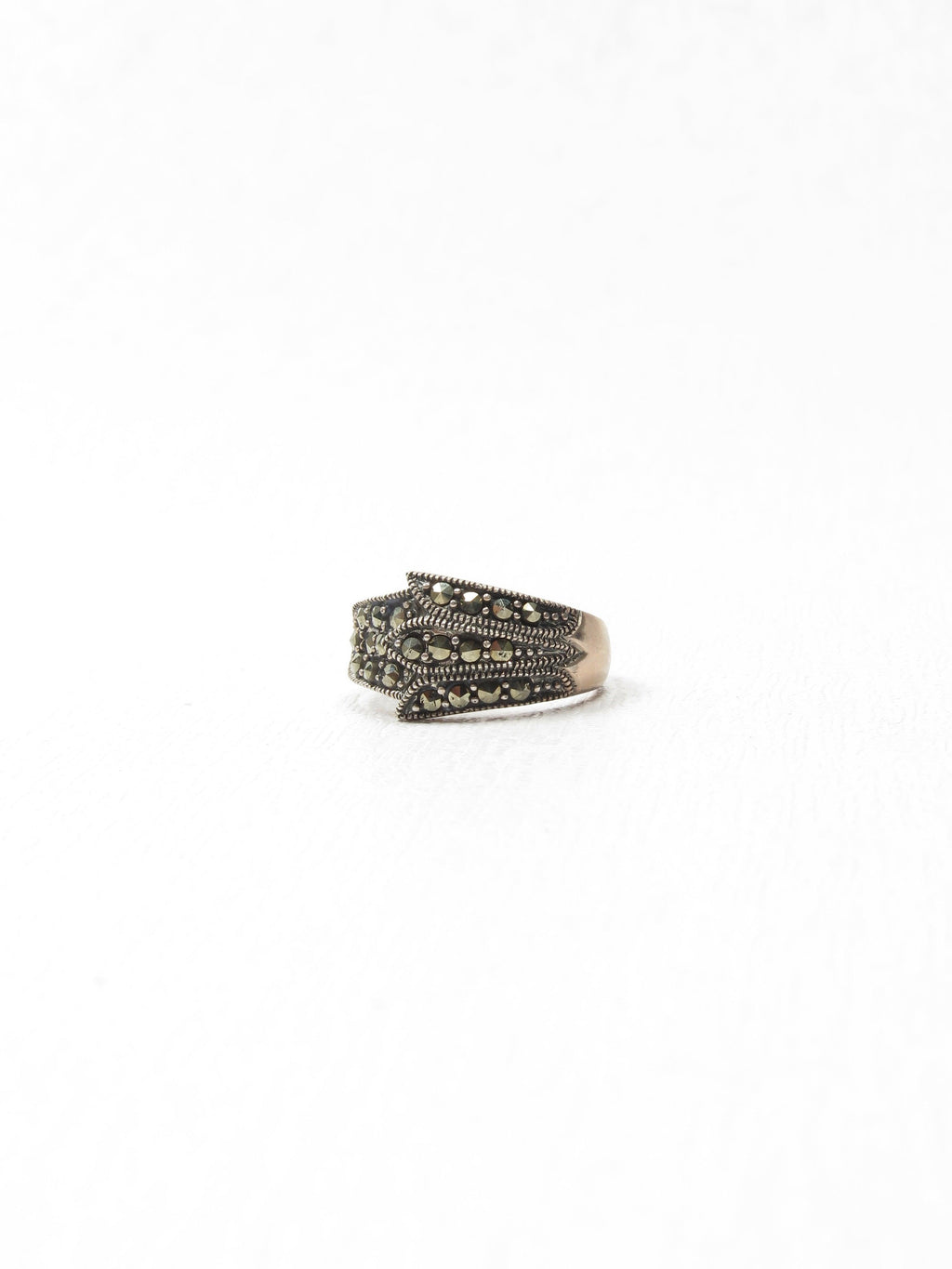 Vintage Style Marcasite Art Deco Ring - The Harlequin
