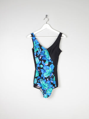 Blue & Black Vintage Swimsuit M/L - The Harlequin