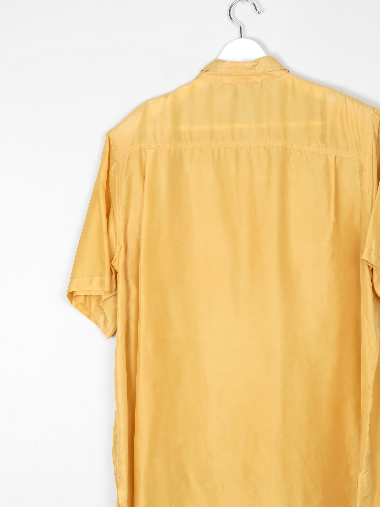 Women’s Yellow Vintage Silk Shirt/Blouse L - The Harlequin