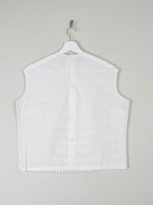 White Cotton 1950s Vintage  Blouse 12/14 - The Harlequin