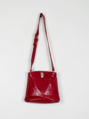 Wine Vintage Italian Leather Bag - The Harlequin