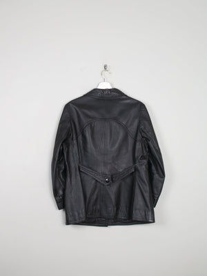 Women's 1970s Vintage Leather Jacket Black M - The Harlequin