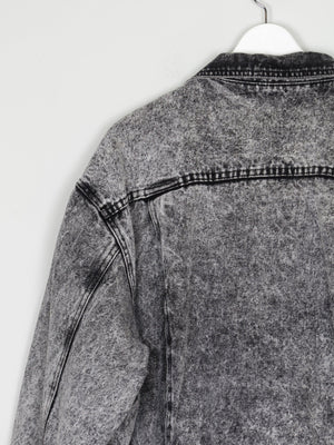 Women’s 1980s Vintage  Grey Denim Jacket With Lining  M - The Harlequin