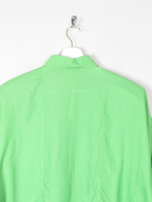 Women's Acid Green Vintage Blouse M - The Harlequin