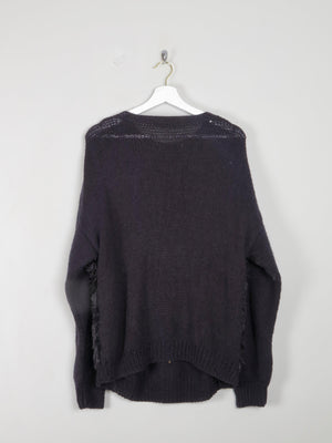 Women's Black Jumper With Beads S-L - The Harlequin
