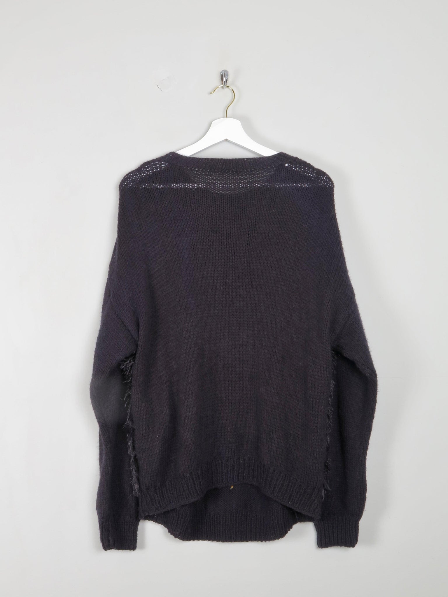 Women's Black Jumper With Beads S-L - The Harlequin