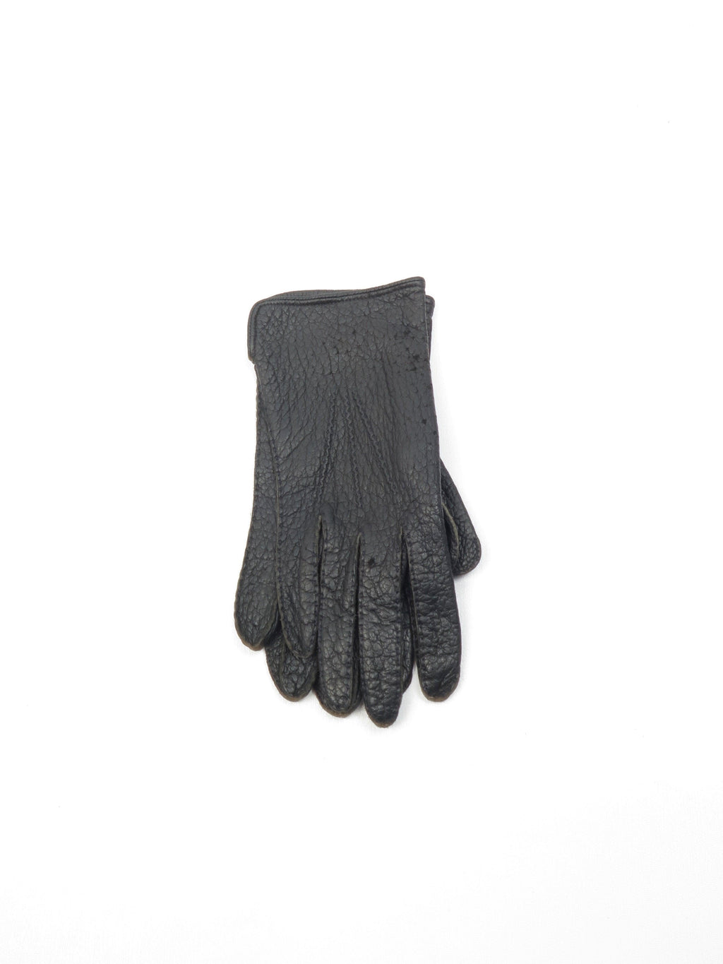Women’s Black Leather Gloves 7.5 - The Harlequin